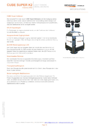 Світлові вежі Generac Mobile Cube Super K2