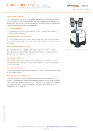 Світлові вежі Generac Mobile Cube Super Y2