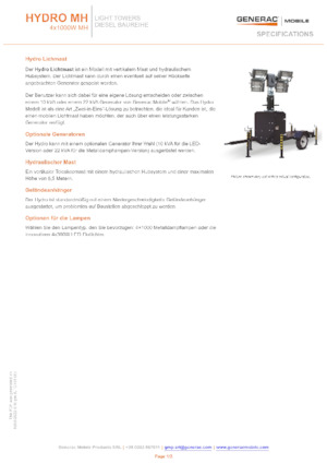 Світлові вежі Generac Mobile Hydro MH