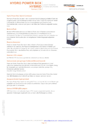 Світлові вежі Generac Mobile Hydro Power Box Hybrid