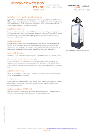 Світлові вежі Generac Mobile Hydro Power Box Hybrid