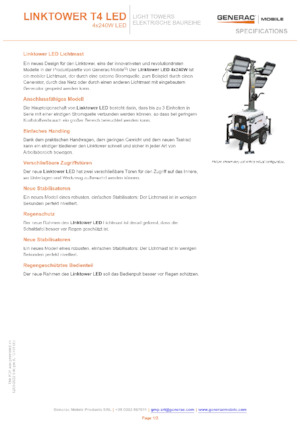 Світлові вежі Generac Mobile Linktower T4 LED