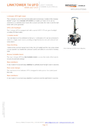 Світлові вежі Generac Mobile Linktower T4 UFO