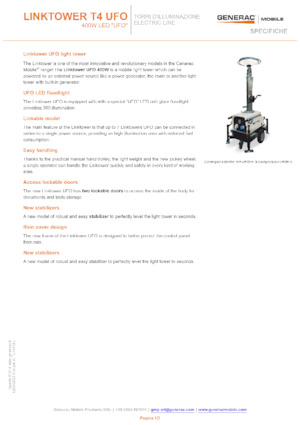 Світлові вежі Generac Mobile Linktower T4 UFO