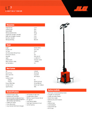 Світлові вежі JLG LT3