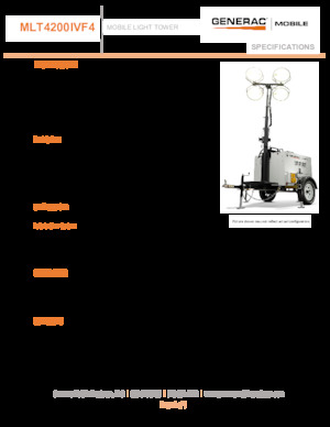 Світлові вежі Generac Mobile MLT4200 IVF4