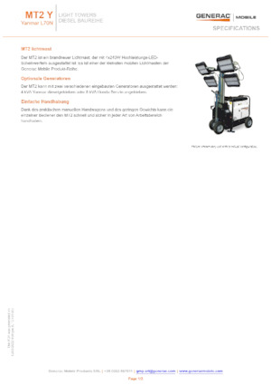 Світлові вежі Generac Mobile MT 2 Y