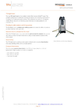 Світлові вежі Generac Mobile TF 4