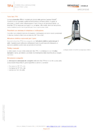 Світлові вежі Generac Mobile TF 4