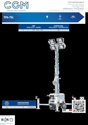 Світлові вежі CGM TP6-75L