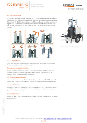 Світлові вежі Generac Mobile V 20 Hyper K2