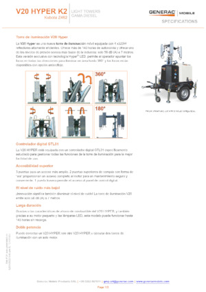 Світлові вежі Generac Mobile V 20 Hyper K2