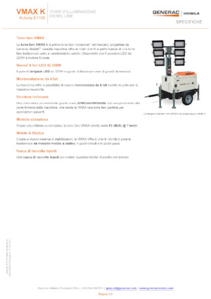 Світлові вежі Generac Mobile VMAX