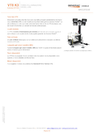 Світлові вежі Generac Mobile VT 8 K3