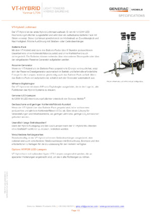 Світлові вежі Generac Mobile VT-Hybrid