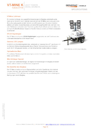 Світлові вежі Generac Mobile VT-MINE K