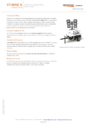Світлові вежі Generac Mobile VT-MINE K