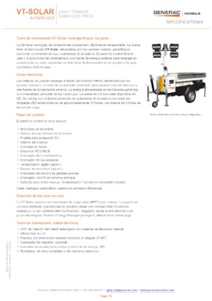 Світлові вежі Generac Mobile VT-Solar