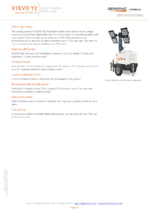 Світлові вежі Generac Mobile VTevo Y2