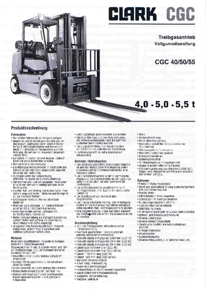 навантажувач з вилковим захватом LPG Clark CGC 55