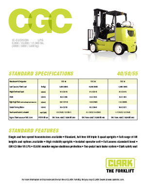 навантажувач з вилковим захватом LPG Clark CGC 55