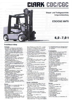 навантажувач з вилковим захватом LPG Clark CGC 60