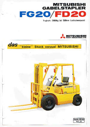 навантажувач з вилковим захватом LPG Mitsubishi FG 20 K