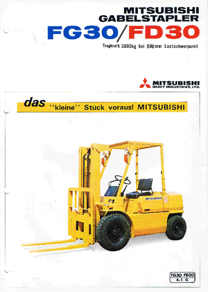 навантажувач з вилковим захватом LPG Mitsubishi FG 30 K