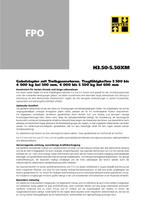 навантажувач з вилковим захватом LPG Hyster H 5.00 XM