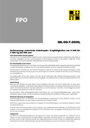 навантажувач з вилковим захватом LPG Hyster H 7.00 XL