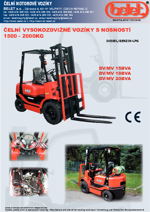 навантажувач з вилковим захватом LPG Belet MV 20 BVB