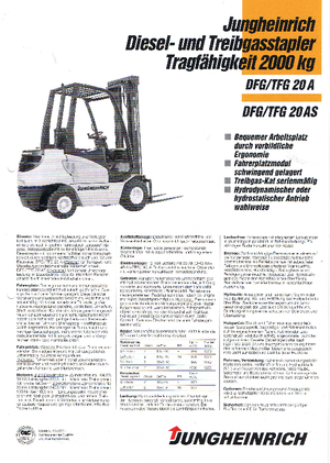 навантажувач з вилковим захватом LPG Jungheinrich TFG-20 A