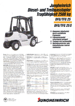 навантажувач з вилковим захватом LPG Jungheinrich TFG 25