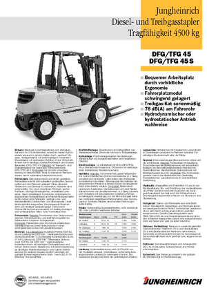 навантажувач з вилковим захватом LPG Jungheinrich TFG 45 CK