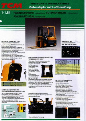 навантажувач з вилковим захватом LPG TCM FG 15 N 18 T