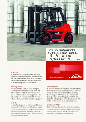 навантажувач з вилковим захватом LPG Linde H80/900T