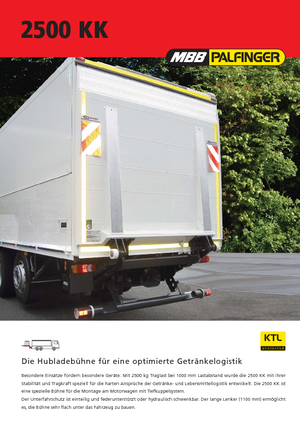 Завантажувальні платформи MBB Palfinger 2500 KK
