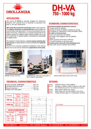 Завантажувальні платформи Dhollandia DH-VA