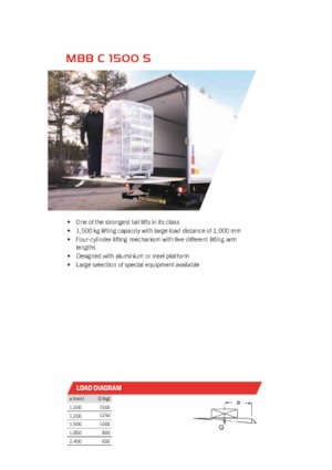 Завантажувальні платформи MBB Palfinger MBB C 1500 S