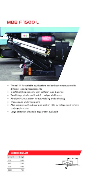 Завантажувальні платформи MBB Palfinger MBB F 1500 L