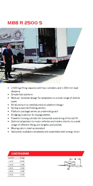 Завантажувальні платформи MBB Palfinger MBB R 2500 S