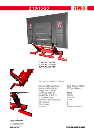 Завантажувальні платформи ZEPRO Z 15-150