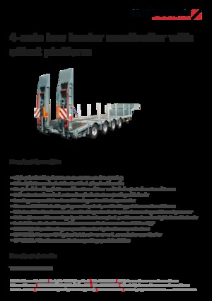 Напівпричепи низькі Schwarzmüller 4-axle low loader semitrailer with offset platform - reinforced - extendible