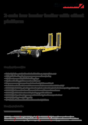 Причепи низькі Schwarzmüller 2-axle low loader trailer with offset platform