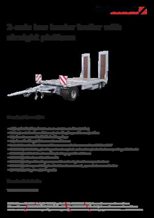 Причепи низькі Schwarzmüller 2-axle low loader trailer with straight platform