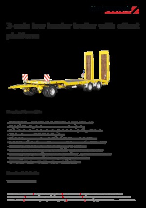 Причепи низькі Schwarzmüller 3-axle low loader trailer with offset platform