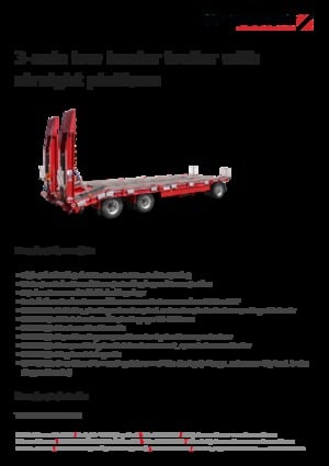 Причепи низькі Schwarzmüller 3-axle low loader trailer with straight platform
