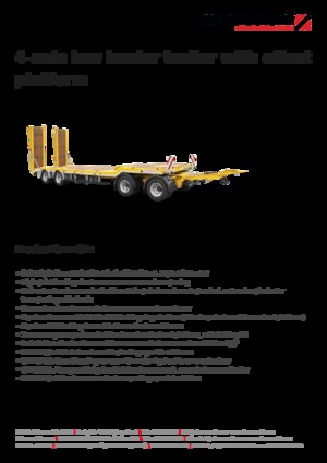 Причепи низькі Schwarzmüller 4-axle low loader trailer with offset platform