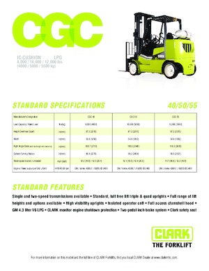 навантажувач з вилковим захватом LPG Clark CGC 55