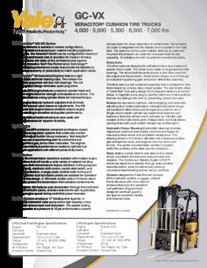 навантажувач з вилковим захватом LPG Yale GC060VX